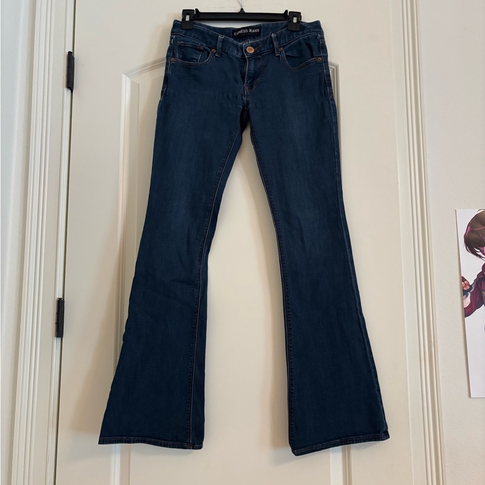 Express Blue Flare Wide Leg Jeans Timeless Style